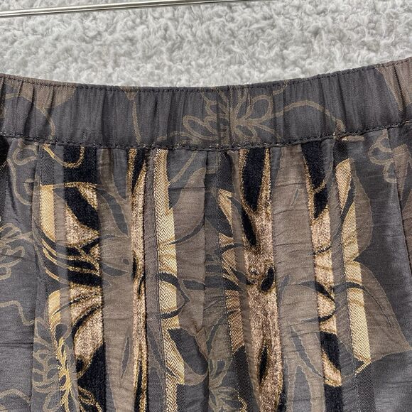 Coldwater Creek Pleated Velvet Floral Skirt Whimsigoth Fairy Grunge M Sz 10-12 - Picture 10 of 16
